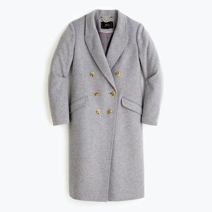 J. Crew Double-Breasted Topcoat in Wool Cashmere